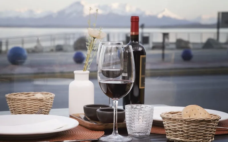 Waterfront hotel in Puerto Natales Chile, departure point for torres del paine national park tours